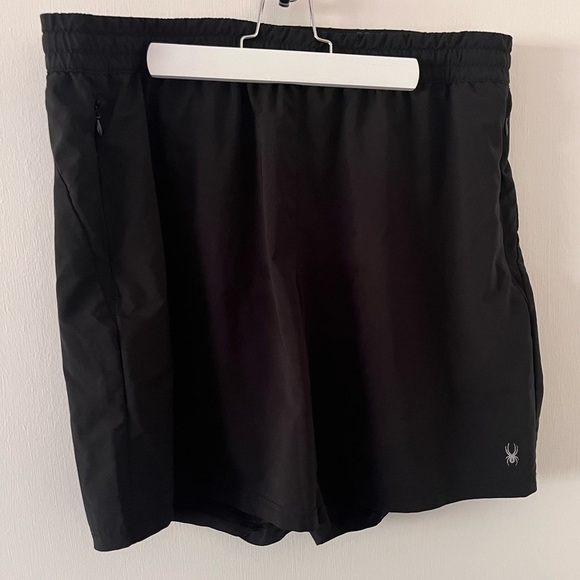 Spyder Active Shorts Lightweight Proweb Technology Drawstring Black XL - Picture 1 of 9